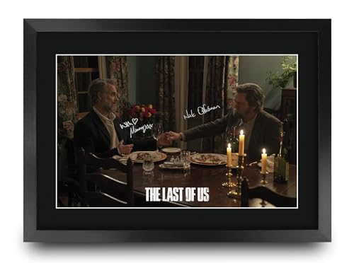 HWC Trading The Last Of Us Scene 2 Los Regalos Imprimieron La Imagen Firmada Del Autógrafo Para Los Fans De Los Recuerdos De La Serie De Televisión - A3 Enmarcado