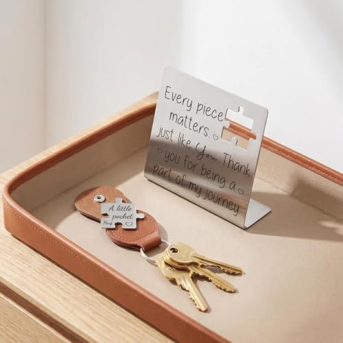 Thank You Appreciation Gift for Principal, Inspirational Puzzle Plaque for Principal, Gratitude Gift for Friends Family Coworkers, Stainless Steel Plaque with Inspirational Quotes,WLK83 — view 4