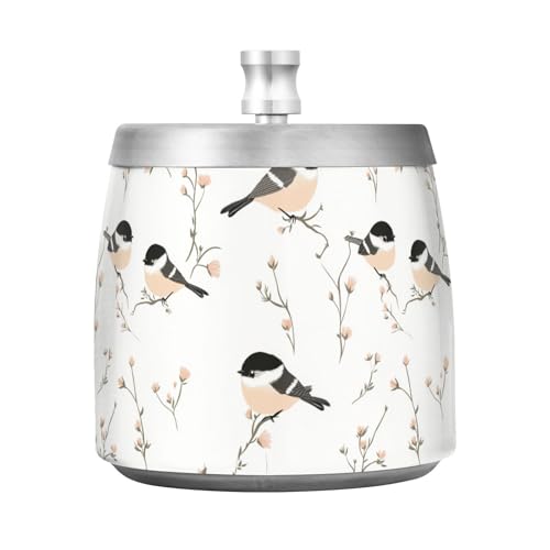 Grande posacenere con coperchio, per casa, interni, auto, ufficio, inodore, antivento, per sigari, decorazione per sigari, colore: nero