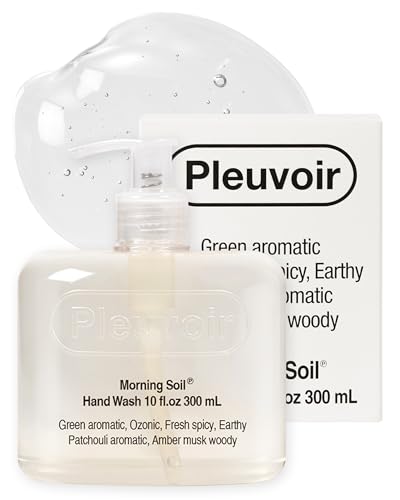 Pleuvoir Hand Wash Morning Soil (Petrichor) - Hydrating Liquid Hand Soap - Fresh Earthy Rain Ozonic Green Scent - Moisturizing with Hyaluronic Acid, Ceramides - Vegan, K-Beauty 10 fl.oz