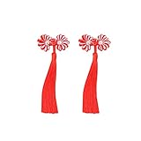Clips para el cabello de estilo chino, lazos con borlas, pasadores para el cabello, tocado con borlas para niños, niñas, año nuevo, accesorio para disfraz de Festival