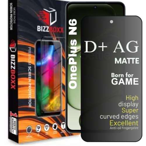 Image of D+ AG Matte Tempered Glass Screen Guard Protector For OnePlus N6 Matt Temper Glass Anti Fingerprint Gaming Special With Camera Cut (One Plus N6-6.8 Inch)- Pack of 1