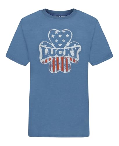 Image of Lucky Brand Boys' Short Sleeve Graphic Crew Neck T-Shirt, Soft, Comfortable, Relaxed Fit