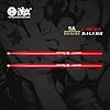 Bluefire 5A Drumsticks - 6 Sticks (3 Pairs), American Hickory with Acorn Tip, Weight Matched for Consistent Feel & Balance, Perfect for Practice and Performance (Red) #3