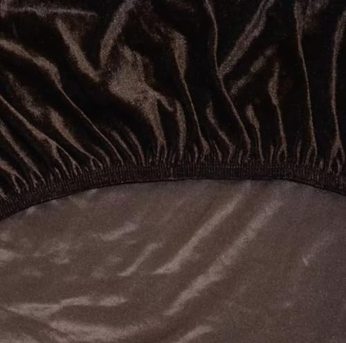 Image of Gurnoor Universal Triple Seater Sofa Cover Big Elasticity Cover for Couch 140 GSM Sofa Slipcover (Velvet-Brown, 185-230cm)