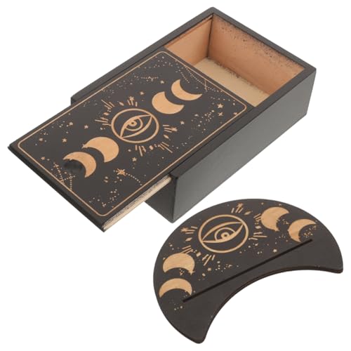 UPKOCH 1 Juego De Caja De Cartas De Tarot Soporte De Madera para Tarot Soporte De Madera para Cartas De Tarot Portatarjetas De Tarot Estuche Y Soporte para Cartas De Tarot Soporte