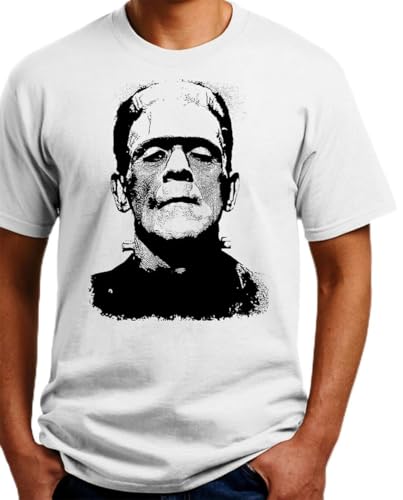 T-shirt Frankenstein gris haut col rond en coton pour homme et femme tendance