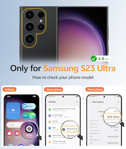 Image of FNTCASE for Samsung Galaxy S23 Ultra Case: [Fit for Magsafe] Magnetic Translucent Matte Anti-Fingerprint Cell Phone Cover Military Grade Shockproof Protective Case