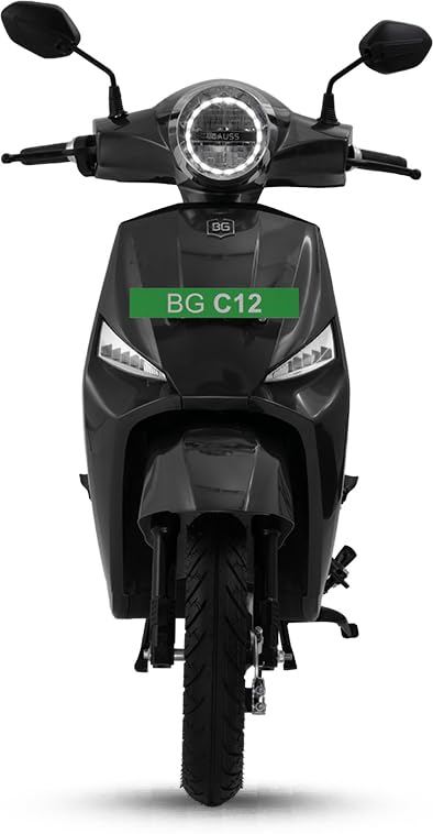 Image of BG C12i Ex Electric Scooter with Charger, Brooklyn Black (Advance Booking for Ex-Showroom)