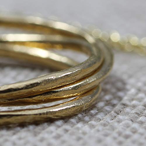Bague triple Erg Chebbi Unic Magreb argent or résistant au ternissement