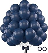 110pcs Navy Blue Balloons 12 Inch Blue Latex Balloon Garland Arch Kit for Birthday Baby Shower An...