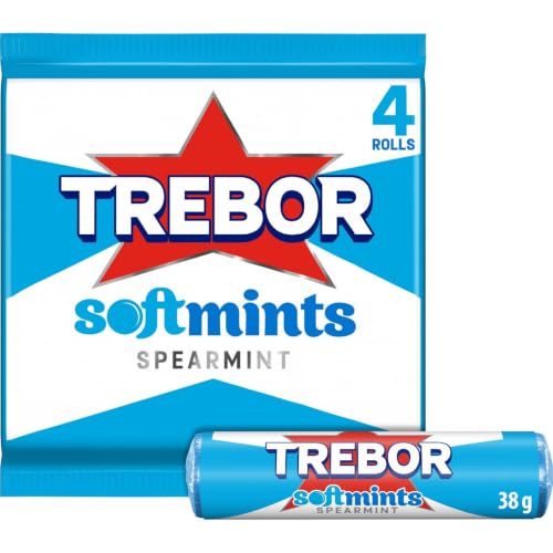 Trebor Softmints Spearmint Flavour Mint Sweets 4 Pack Rolls 152 g (Pack of 1)