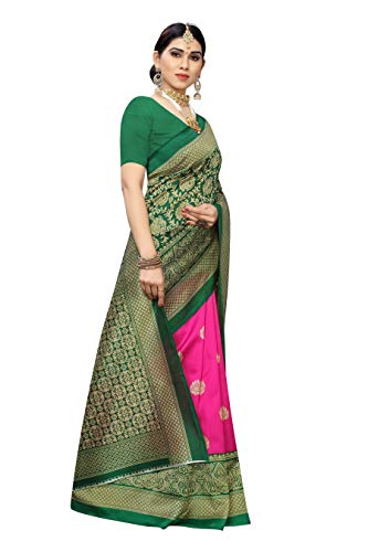 Image of Sidhidata Women's Printed Art Silk Saree With Blouse Piece (Free Size)