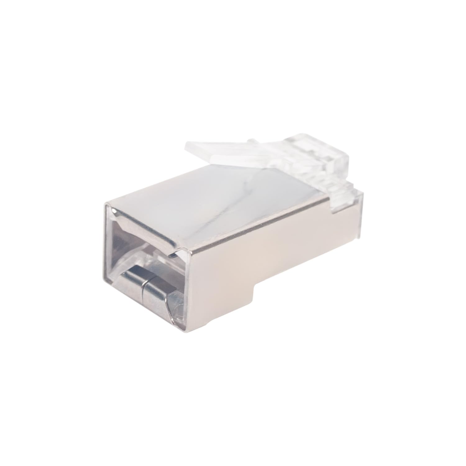 Vultech SN21404 - Conectores Blindados RJ45 FTP (50 Unidades), Color Plateado
