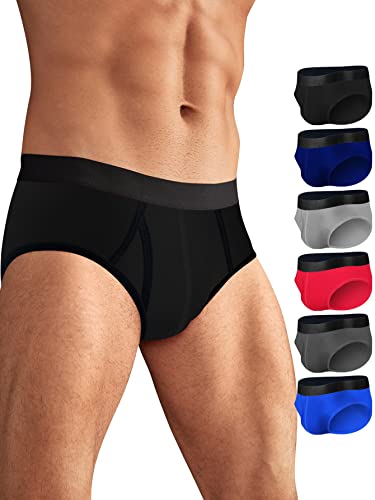 Conkend Mens Underwear Briefs Bamboo Rayon Briefs For Mens Soft Breathable Comfortable U Pouch Briefs With Fly 6 Colors 4 Pack M #TOP5