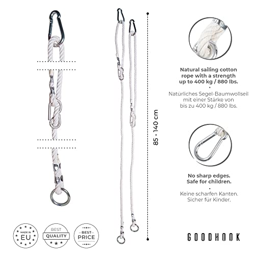 MAMOI® swing & Kit 50 kg, Natural Beige, Swing rope 85-140 cm - Image 2