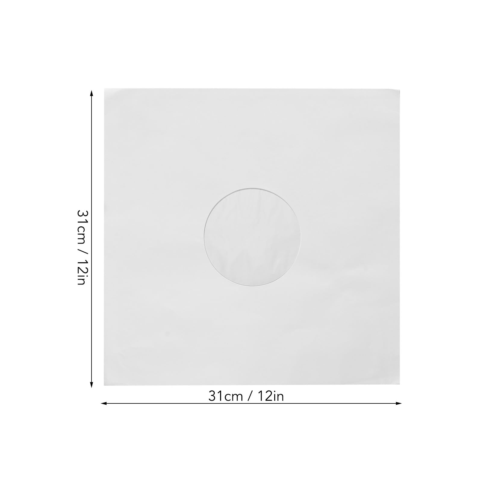 Buste per Dischi da 12 Pollici per Dischi in Vinile, Carta da 180 G/m² Prevengono I Vinili Statici Protezione per La Conservazione dei Dischi Maniche Esterne Conservazione dei Dischi 20 Pezzi