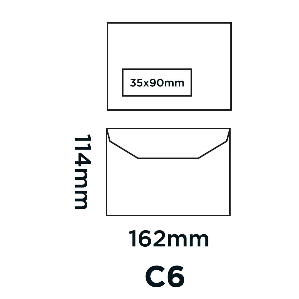 Blake Purely Everyday C6 114 x 162 mm 80 gsm Gummed Mailer Window Envelopes (NV358) Manilla - Pack of 1000 - Image 2