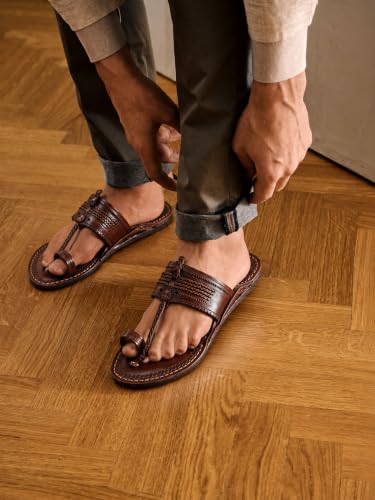 Image of Kolhapuri Chappal for Men| Kolhapuri Slippers for Men| kolapuri chapal Men| Leather Slippers for Men| Leather Chappal for Men-AB-Parent A13