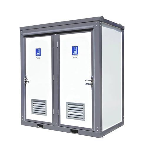 Chery Industrial 2 Private Mobile Shower Room Outdoor Double Stall Portable Bath Unit with Exhaust...