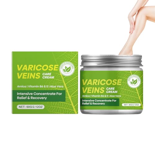V-aricose Veins Cream for Legs - Miracle Balm with Horse Chestnut for Swollen Feet & Spider Vein Cover Up- Fast Acting Hydration to Boost Blood Circulation and Tighten Skin