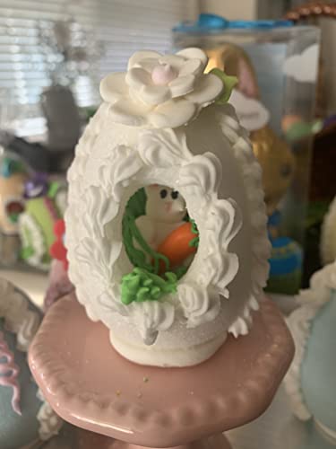Panoramic Sugar Egg with chick (White)