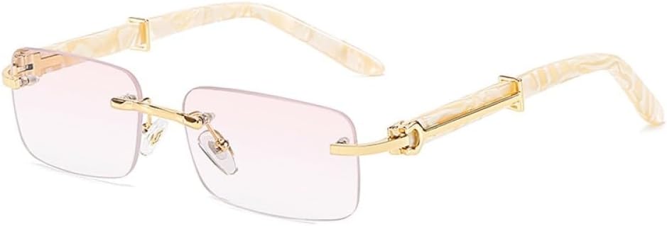 MUTYNE Small Square Rimless Sunglasses Men Luxury Retro Classic Rectangle Frameless Sun Glasses For Male UV400