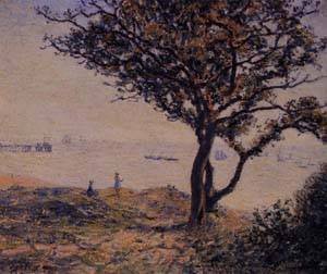 Peinture à l'huile Alfred Sisley A Cardiff Shipping Lane 1897 tableau