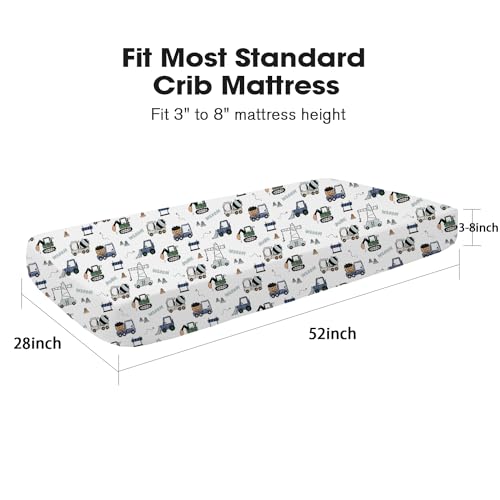 Image of Little Grape Land Crib Sheets for Boys and Girls, 2pk Baby Crib Fitted Sheet for Standard Size Crib and Toddler Mattress, Super Soft Baby Sheet