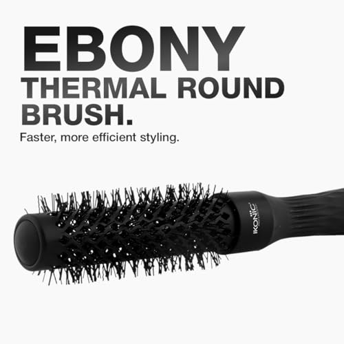 Image of Ikonic Professional Thermal Round Brush with Ionic Technology, Anti Frizz Styling, Straightening, Curling, Volumizing & Waves for Women & Men, Adds Shine, All Hair Types, Salon & Personal Use -TRB 25