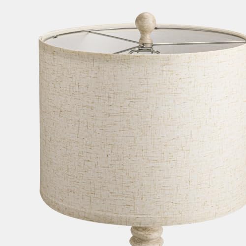 Image of BOBOMOMO 64.25 inch Farmhouse Floor Lamp for Living Room Bedroom, Tall Antique White Standing Lamp with Rotary Switch, Vintage Corner Floor Lamp for Living Room & Office, Rustic Home Decor