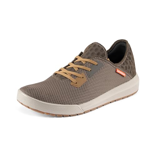 Grundns Keeper Sneaker - Lightweight Quick Dry Water Shoes Breathable Mesh Upper with Rubber Toe All Day Fishing Comfort and Support Otter M 12