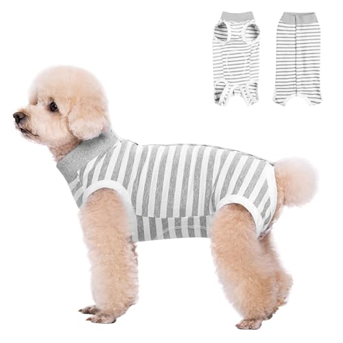 Image of FEimaX Dog Surgery Recovery Suit Female and Male Spay with Pee Hole, Pet Body Suits for Puppy After Spayed, Neuter Surgical Onesie for Small and Medium Dogs Cats, Alternative Bandages E-Collar & Cone