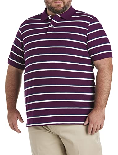 Harbor Bay Tri-Color Striped Polo Shirt #TOP24