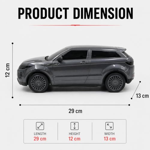 Image of Trenzo Big Size Toy Car for Kids | Friction Powered Push & Go Toy SUV Vehicle | Durable Non-Toxic Toys | Smooth Rolling Action Cars for Boys & Girls Age 3+ (Grey)