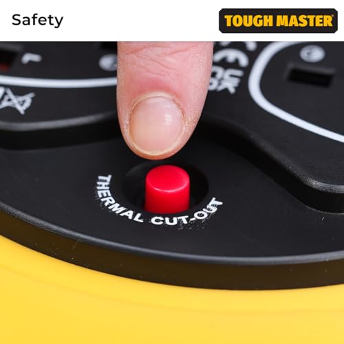 Carrete de cable de extensión resistente Tough Master 30m 4 enchufes 13A 3