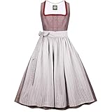 Hammerschmid Damen Trachten-Mode Midi Dirndl Chiemsee in Rot traditionell, Größe:44, Farbe:Rot