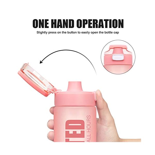 Fidus-32oz-Motivational-Water-Bottle-with-Time-Marker-Chug-Lid-Leakproof-BPA-Free-Tritan-Wide-Mouth-Ensure-You-Drink-Enough-Water-Daily-for-Fitness-and-Outdoor-Activity Fidus 32oz Motivational Water Bottle with Time Marker & Chug Lid, Leakproof BPA Free Tritan Wide Mouth, Ensure You Drink Enough Water Daily for Fitness Light Pink