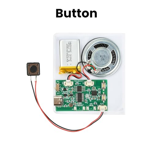 Image of Diymore DIY Birthday Cards Music Module 8MB Push Button Activated Sound Module with Speaker,Easy Recording for Personalized Greetings,DIY Projects Holiday Crafts Cards Gifts for Women Men Mom Kids
