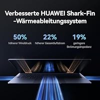 Huawei MateBook X Pro Core Ultra, 980 g Ultraleicht hautberuhigende Metallgehäuse, Intel Core Ultra 7 Prozessor, 14,2 Zoll OLED Real Colour Display, 32GB + 1TB, Blue – Ansicht 6