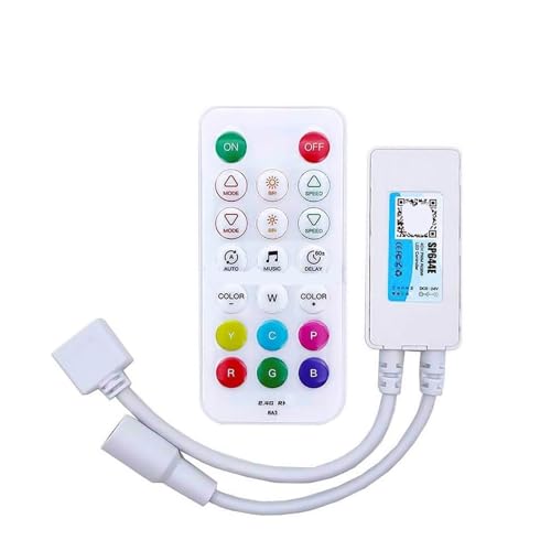 Contrôleur LED PWM SP644E RGBW 5Pin 12V 24V bande lumineuse musical 2.4G