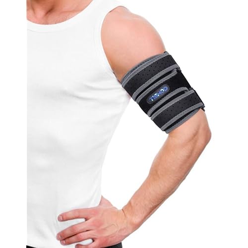 Arm Brace,Upper Arm Support Compression Bicep Tendonitis Brace Pain Relief For Bicep＆Tricep and Muscle Strains Relax Muscles After Exercise Fit Men＆Women