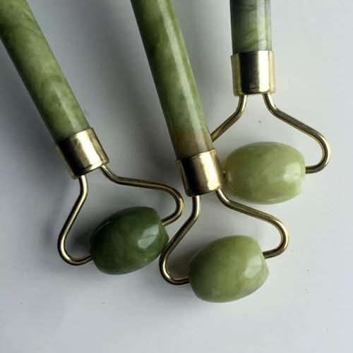Rodillo de Masaje Facial de Cristal de Jade serpentino Natural, Herramienta de Masaje de Belleza Facial - imagen 8