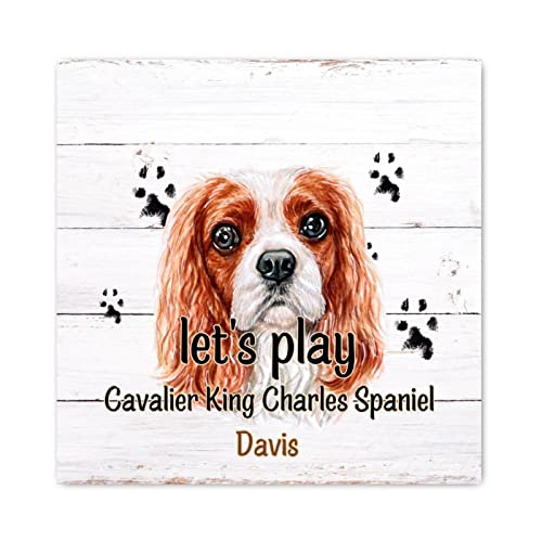 Panneau bois Charles Spaniel idéal comme cadeau de crémaillère - 2