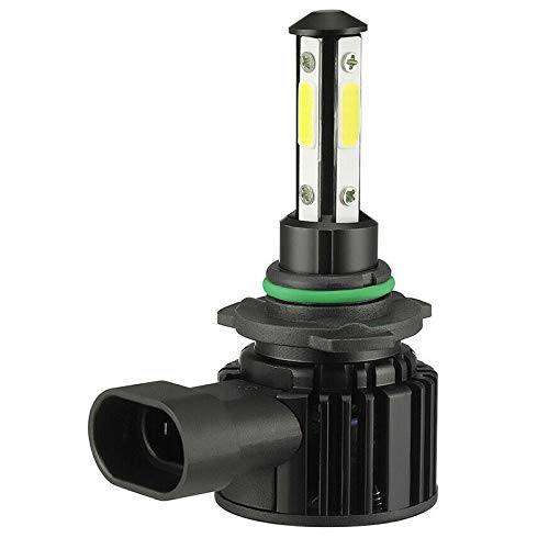 Lbvzxkad F8 4-Lados Resplandor LED Faros Delanteros para AutomóVil LáMpara LED del AutomóVil SeccióN de ActualizacióN Faros Delanteros de AutomóVil Universal 9006