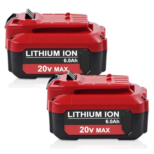 CPY 20V 6AH Battery Replacement for Craftsman 20V Battery 2Pack Compatible with CMCB205 CMCB204 CMCB206 CMCB202 CMCB201 20V Cordless Power Tools 2Pack-6 AH Battery