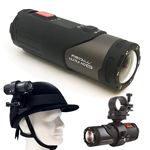 Recall Rider Camera For Motorcycle Cyclists Bicycle Cycle Horse Riding Equestrian Helmet Camera Handlebar Hat Mount HD 4K Cam 64GB Waterproof Dashcam