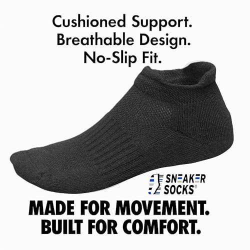 Men's & Women's Low Cut Socks, Cushioned Sports Sock, Double Tab, 6 Pairs - Ideal for Running, Gym & Casual Everyday Wear3