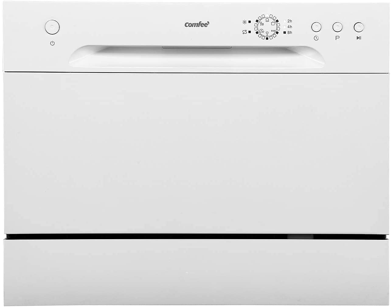 Comfee CTG 556N Tischgeschirrspüler 6 Maßgedecke 6 Spülprogramme 61 kWh/100 Zyklen weiß