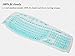 Keyboard Cover for Logitech MK550 MK570 K350 Wireless Wave Keyboard, Logitech K350 MK550 MK570 Accessories Wave Keyboard Protector-Mint